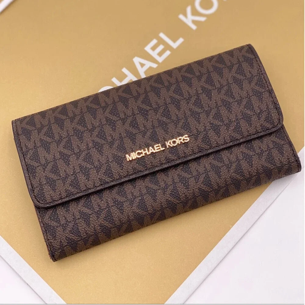 Michael Kors Jet Set Trifold Wallet Brown